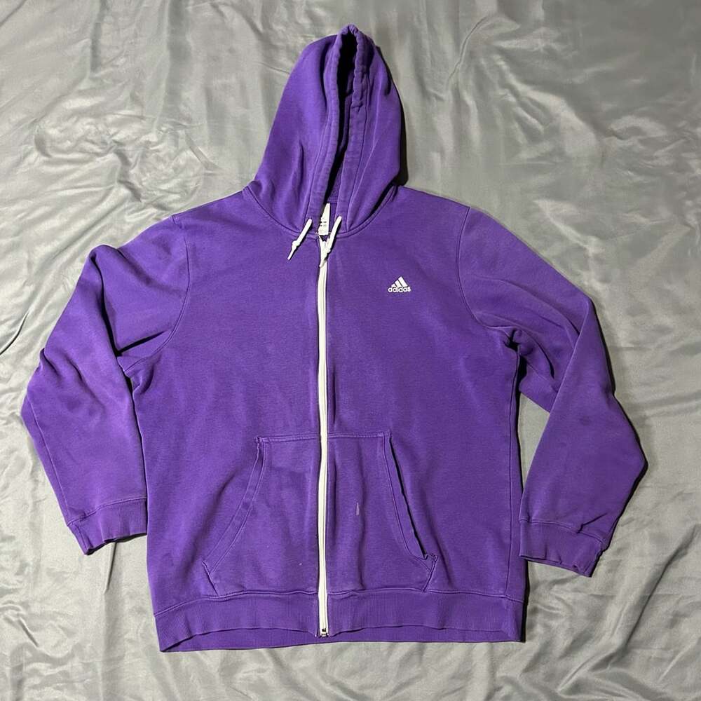 Adidas Full Zip Hoodie Purple